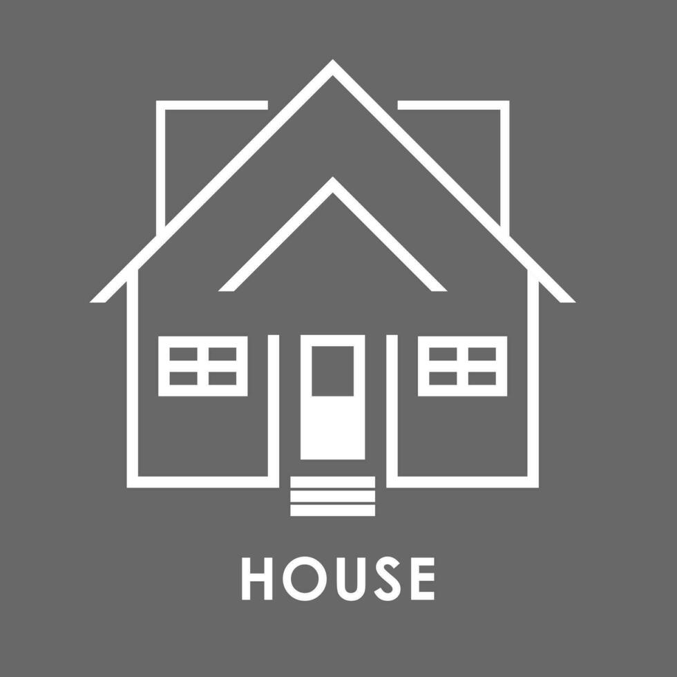 minimaliste maison Accueil entreprise logo icône affaires vecteur