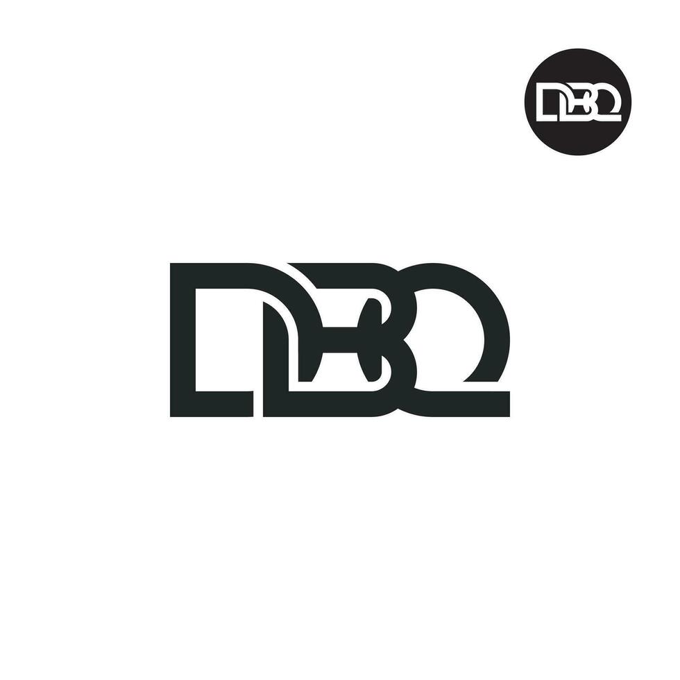 lettre dbq monogramme logo conception vecteur