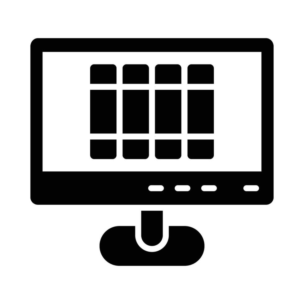 en ligne bibliothèque vecteur glyphe icône pour personnel et commercial utiliser.