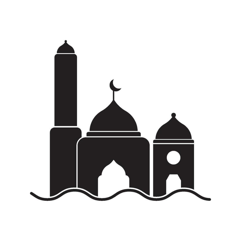 vecteur d'icône de mosquée