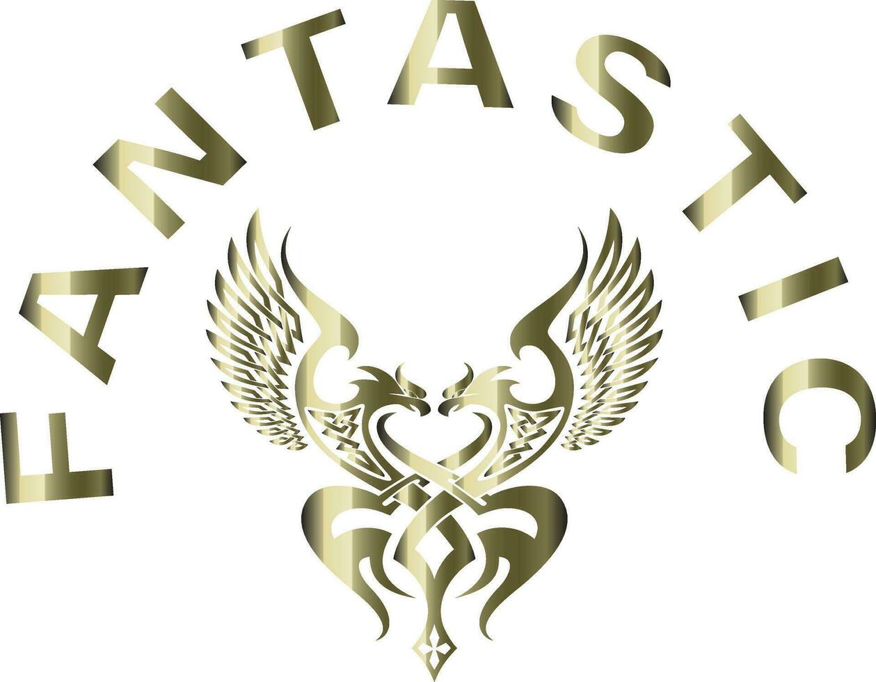 fantastique logo et Aigle vecteur