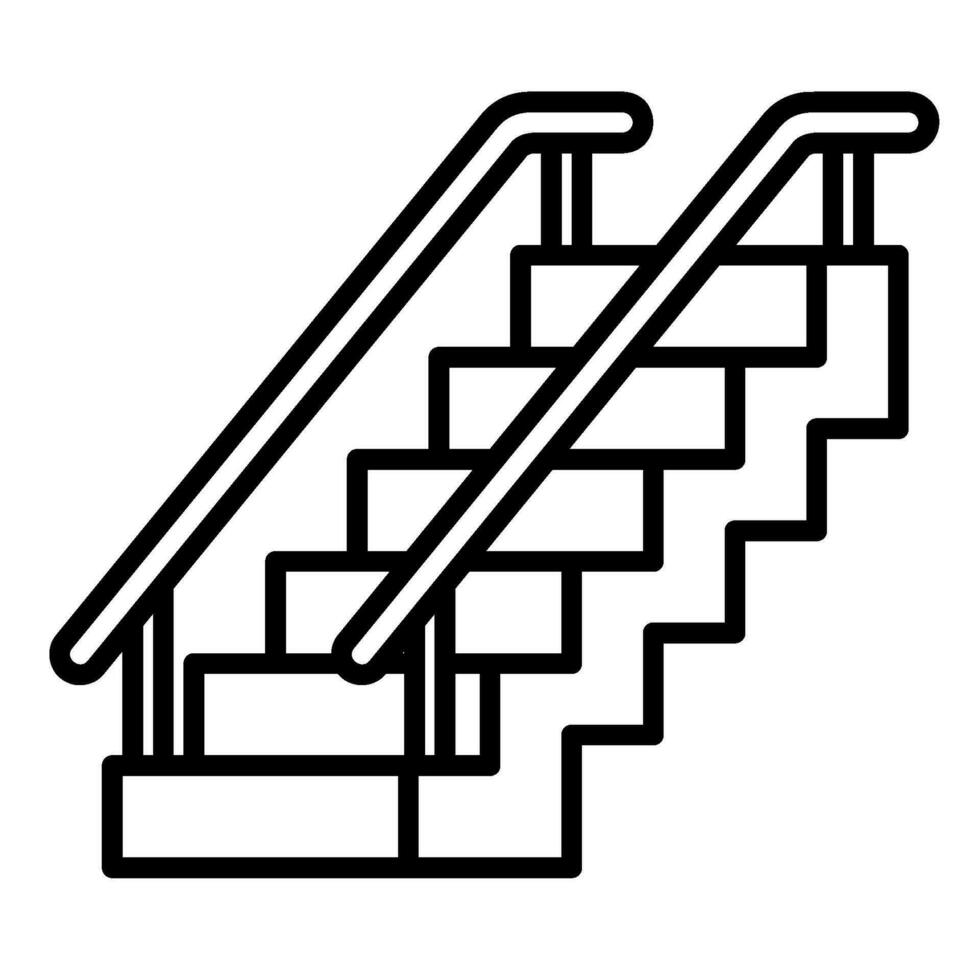 escaliers icône à aller en haut entre planchers de une bâtiment vecteur
