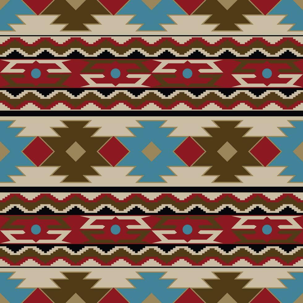 aztèque, navajo géométrique sans couture modèle. originaire de américain sud-ouest imprimer. ethnique conception fond d'écran, tissu, couverture, textile, tapis, couverture. vecteur