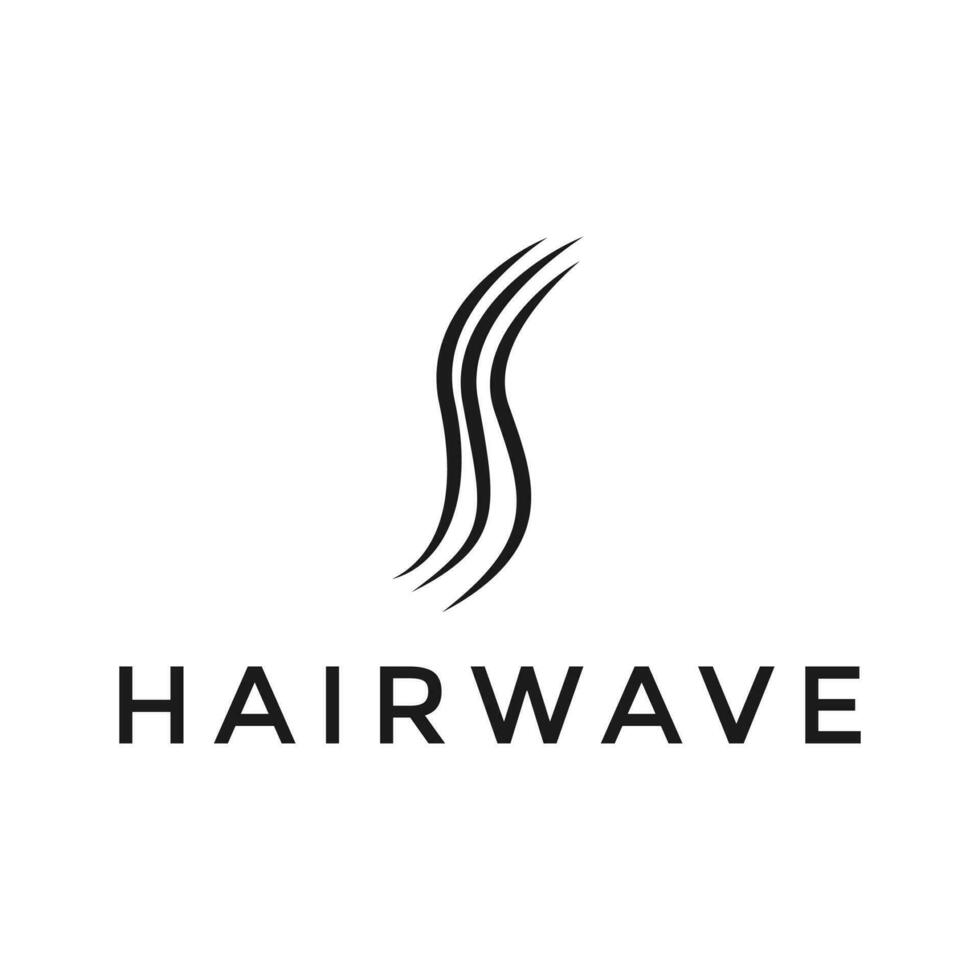 Créatif Facile et moderne cheveux vague logo conception vecteur