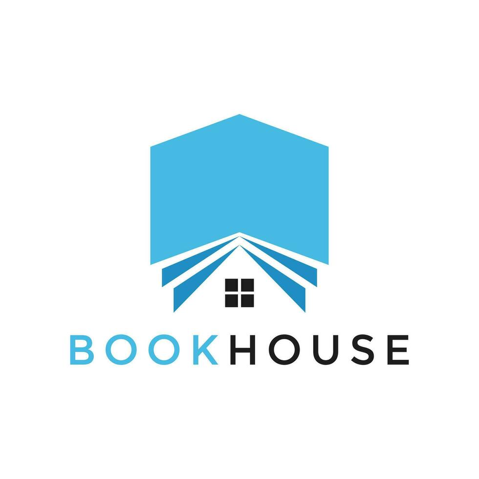 livre et maison pour logo dessins concept vecteur