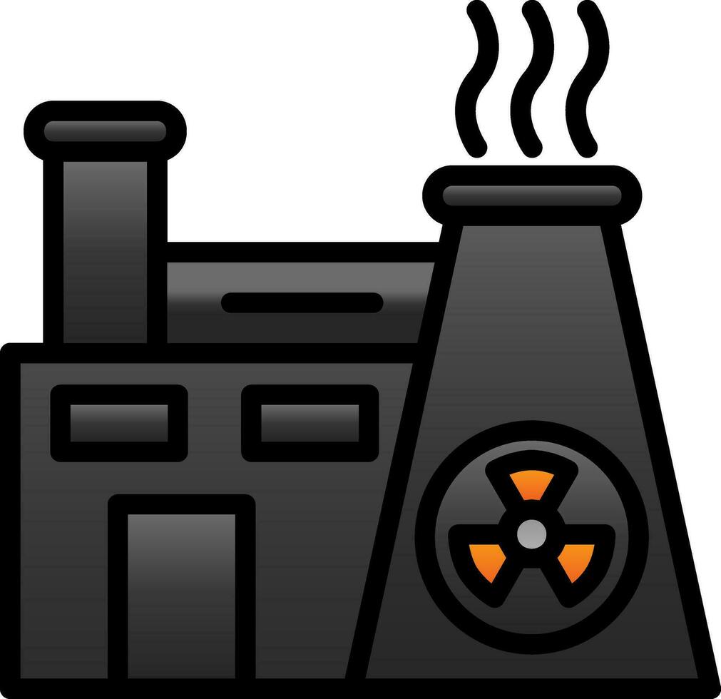 conception d'icône de vecteur d'énergie nucléaire