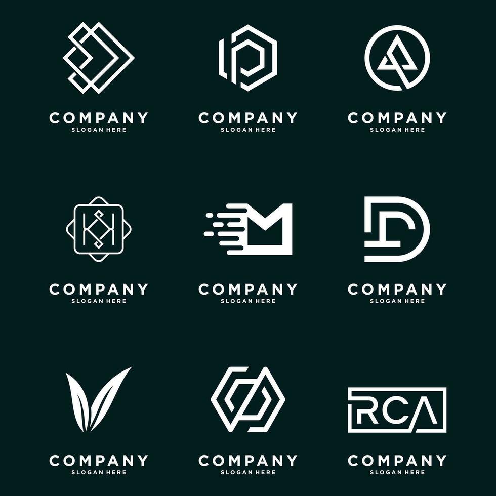 moderne minimaliste monogramme logo logo vecteur
