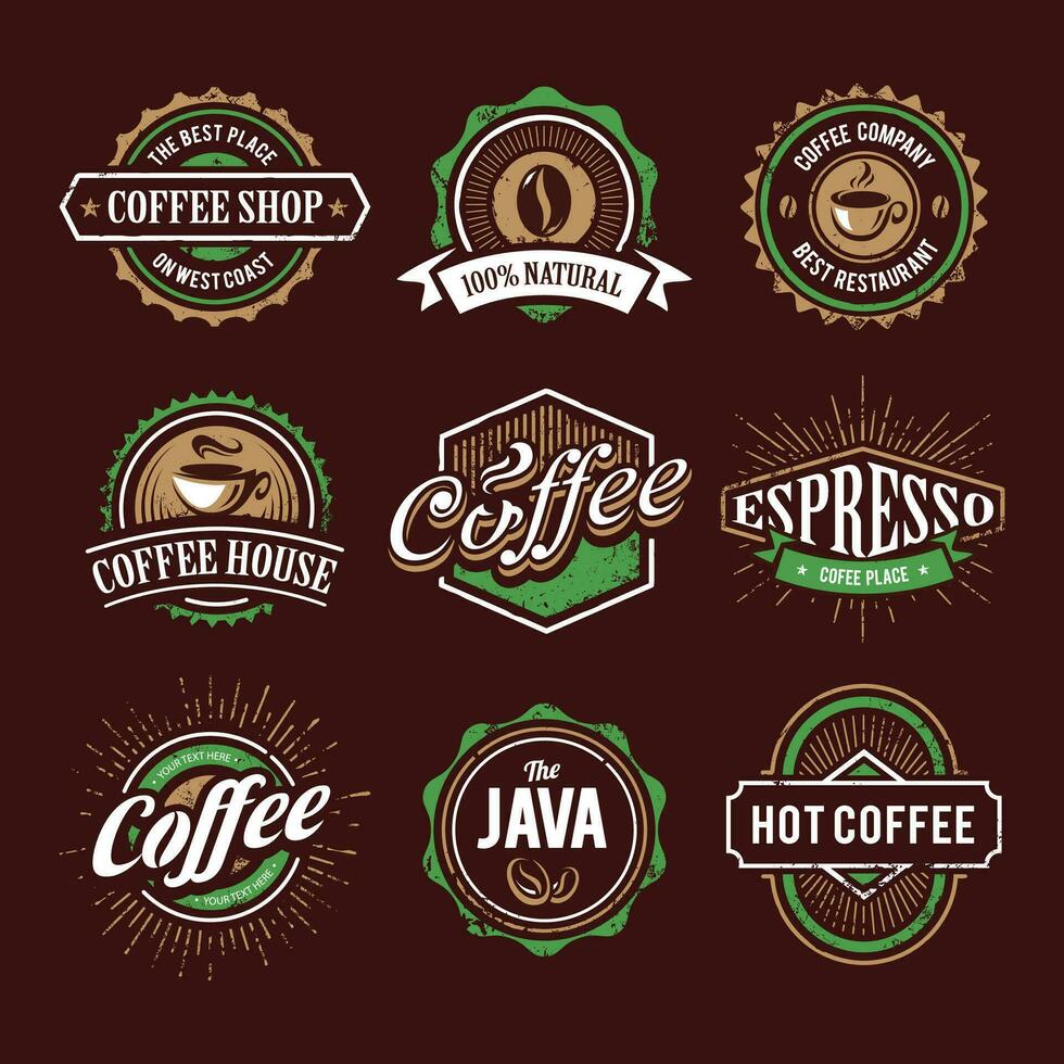 création de logo de café moderne vecteur