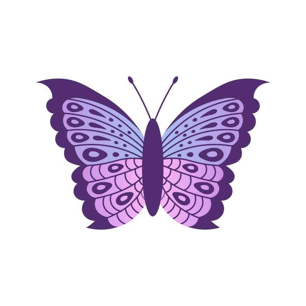 papillon pente néon vecteur