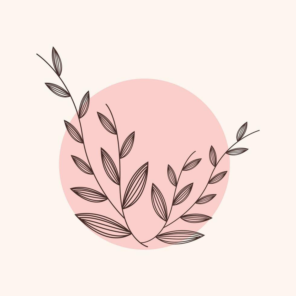 esthétique plante fleur ligne art illustration gratuit vecteur élément modèle