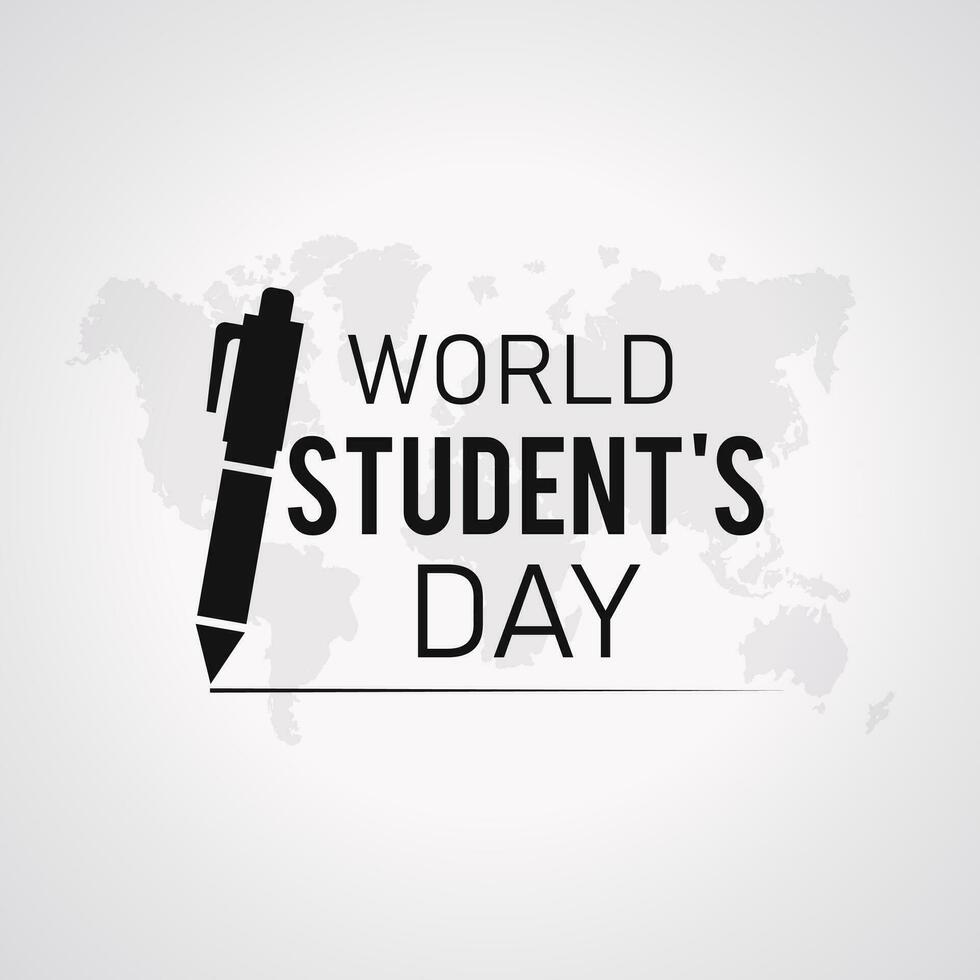 monde étudiants' jour, octobre 15. vecteur modèle pour bannière, salutation carte, affiche de monde élèves journée. vecteur illustration.