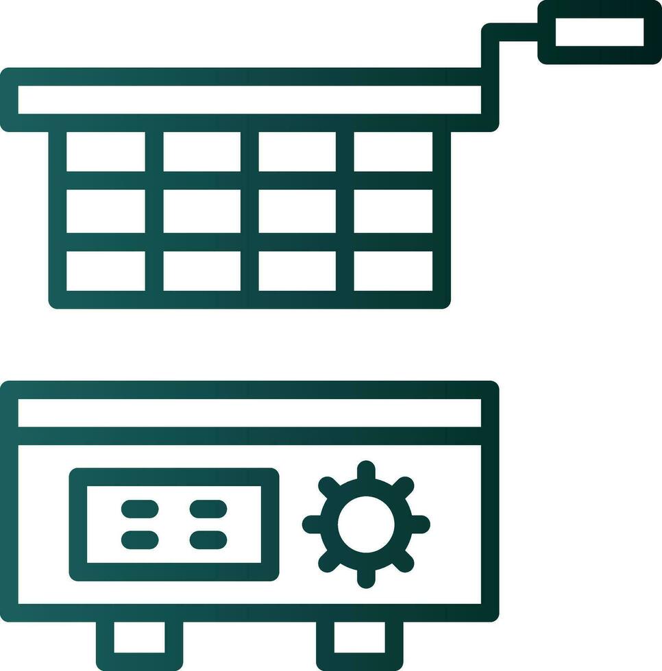 Profond friteuse vecteur icône conception