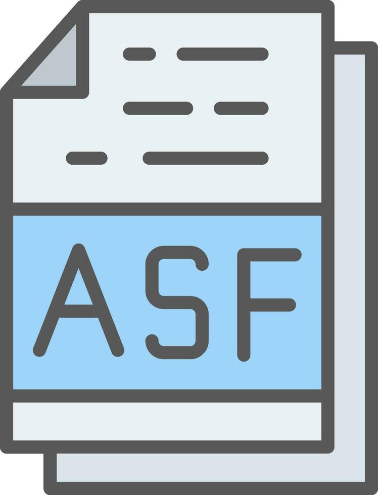 asf fichier format vecteur icône conception