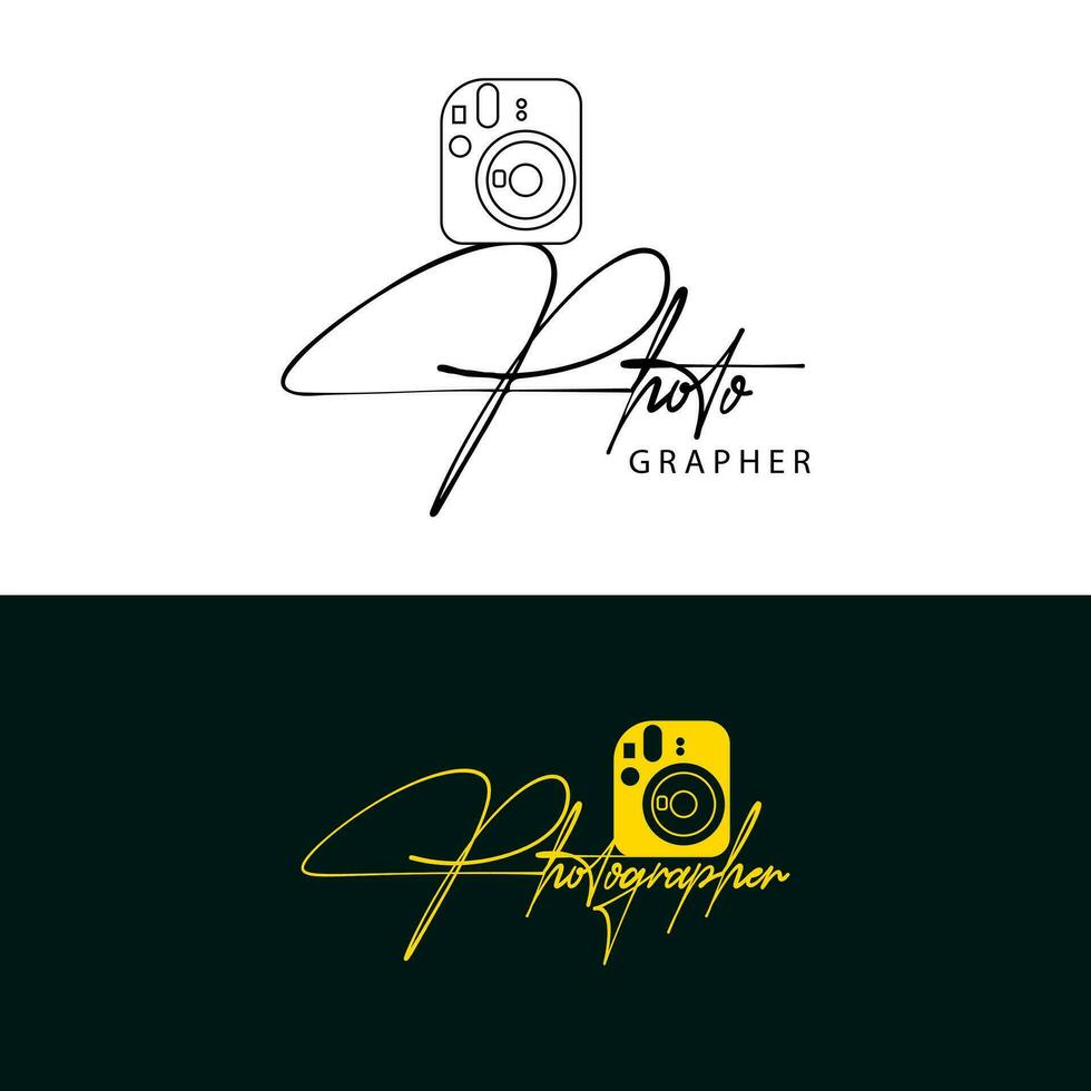 la photographie Signature vecteur logo