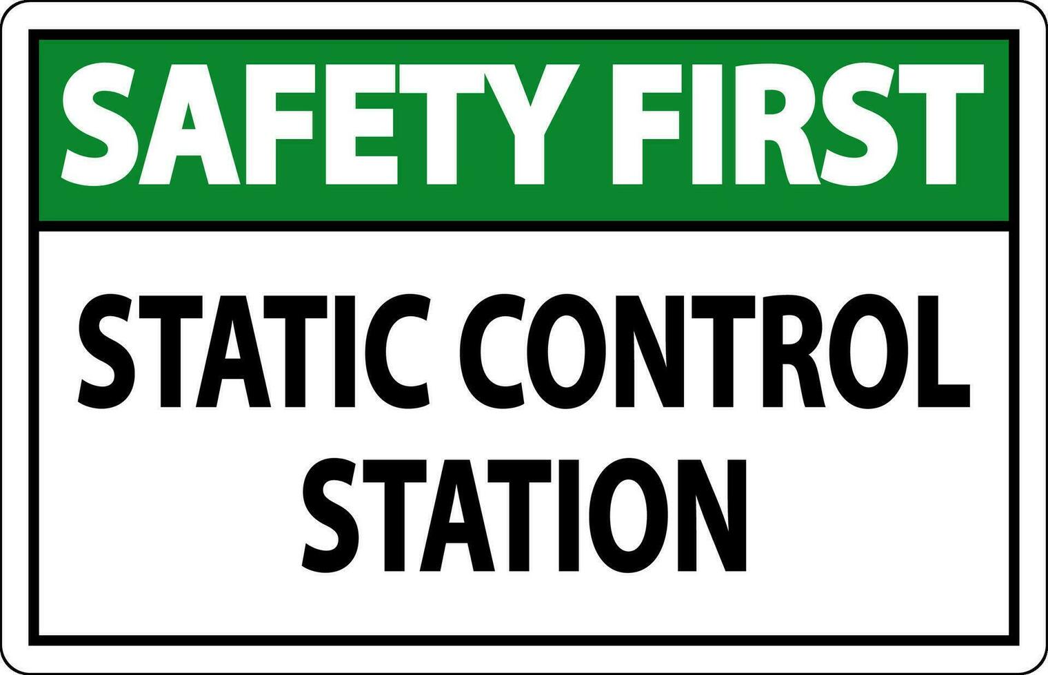 sécurité premier signe statique contrôle station vecteur