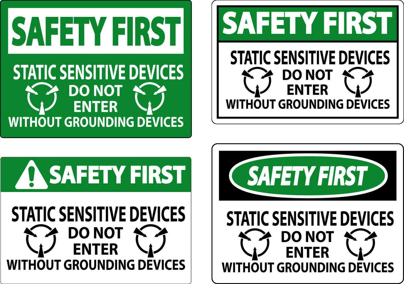 sécurité premier signe statique sensible dispositifs faire ne pas entrer sans pour autant mise à la terre dispositifs vecteur