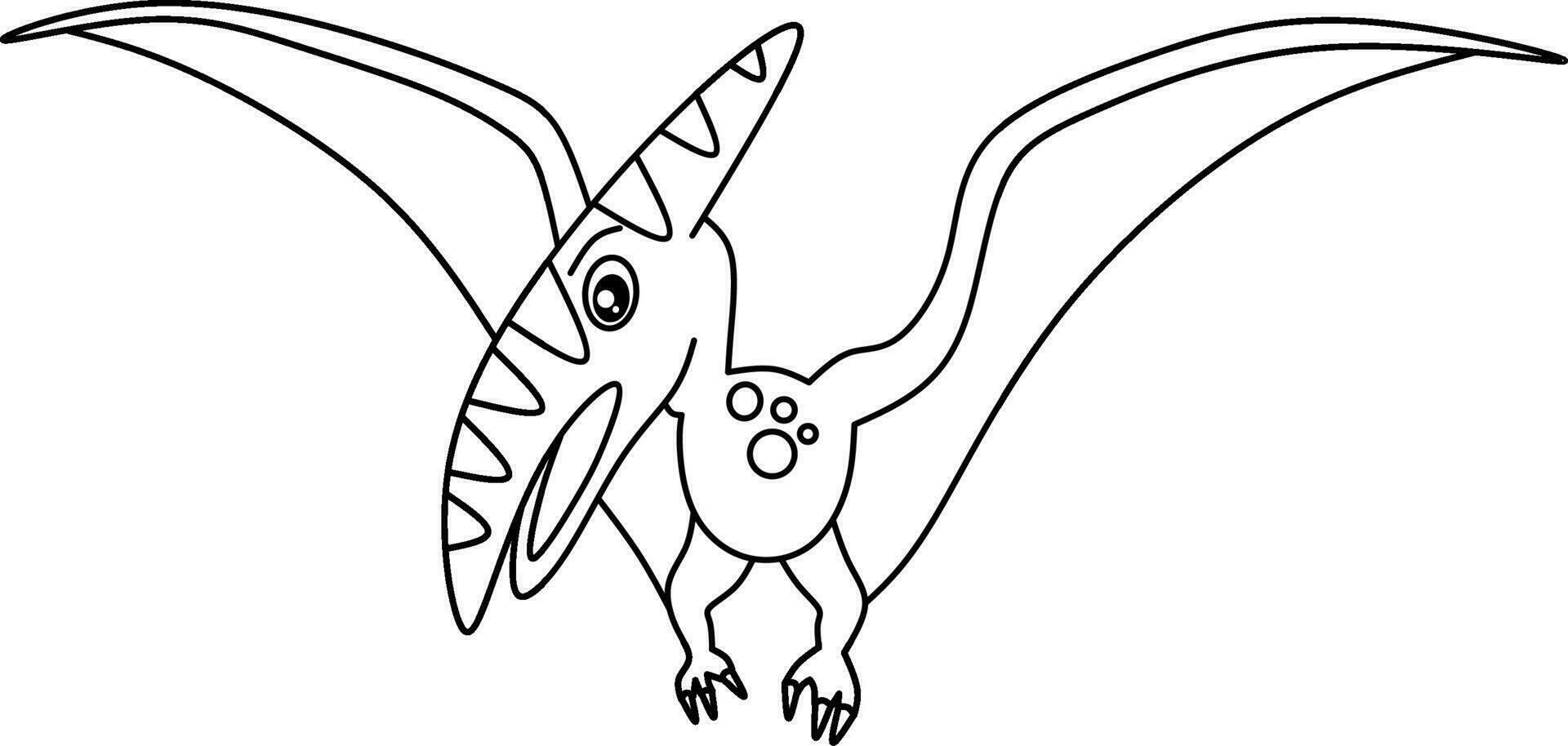 dinosaure ligne art pour coloration livre page vecteur