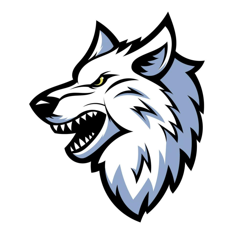 tête de loup logo vecteur