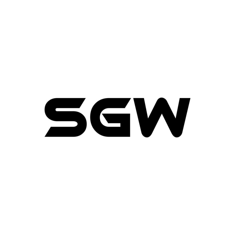 sgw lettre logo conception, inspiration pour une unique identité. moderne élégance et Créatif conception. filigrane votre Succès avec le frappant cette logo. vecteur