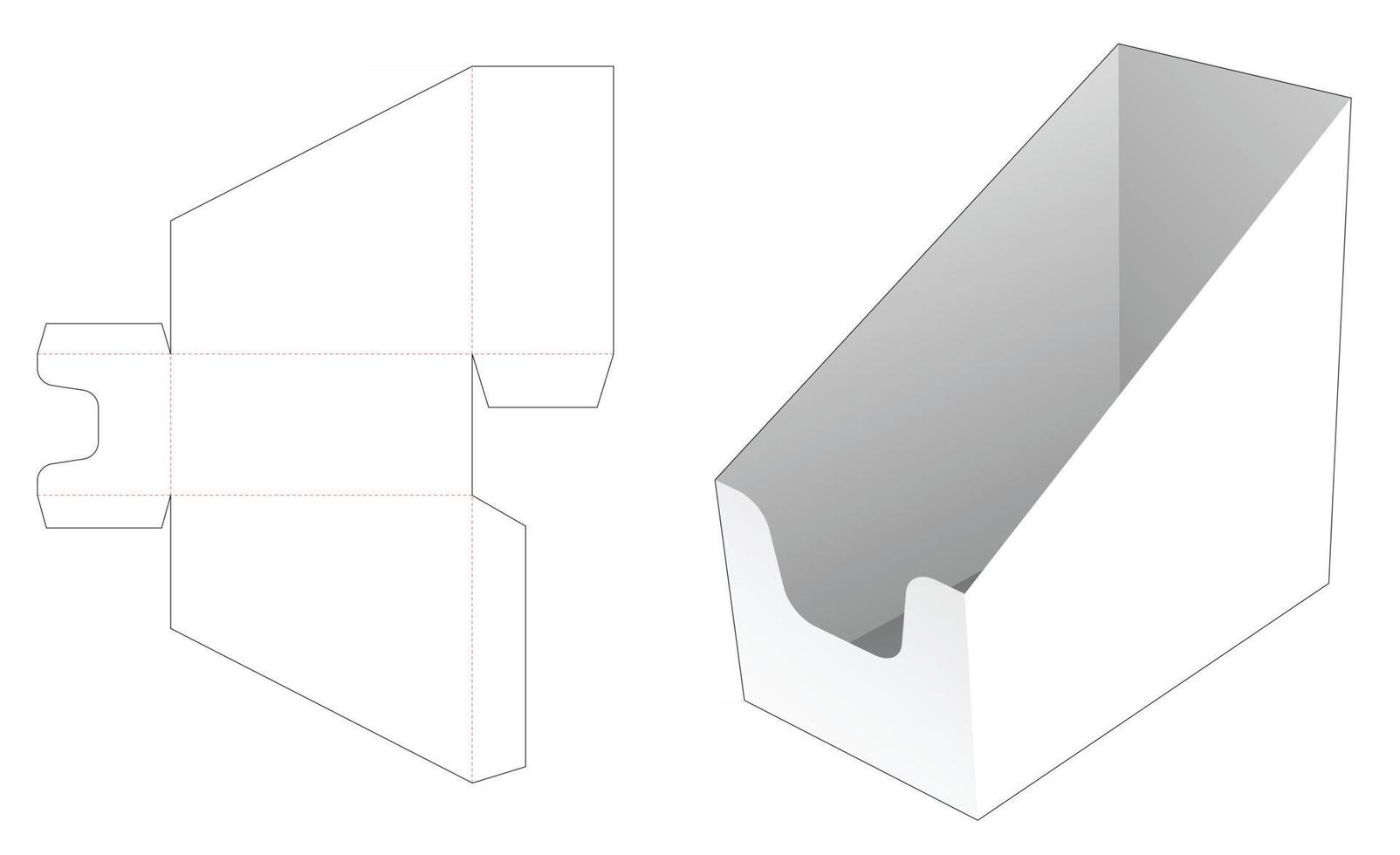 modèle de découpe de boîte d'emballage vecteur