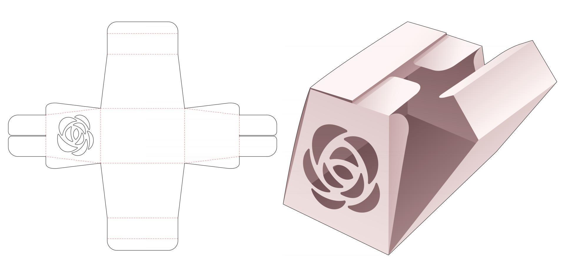 modèle de découpe de boîte d'emballage vecteur