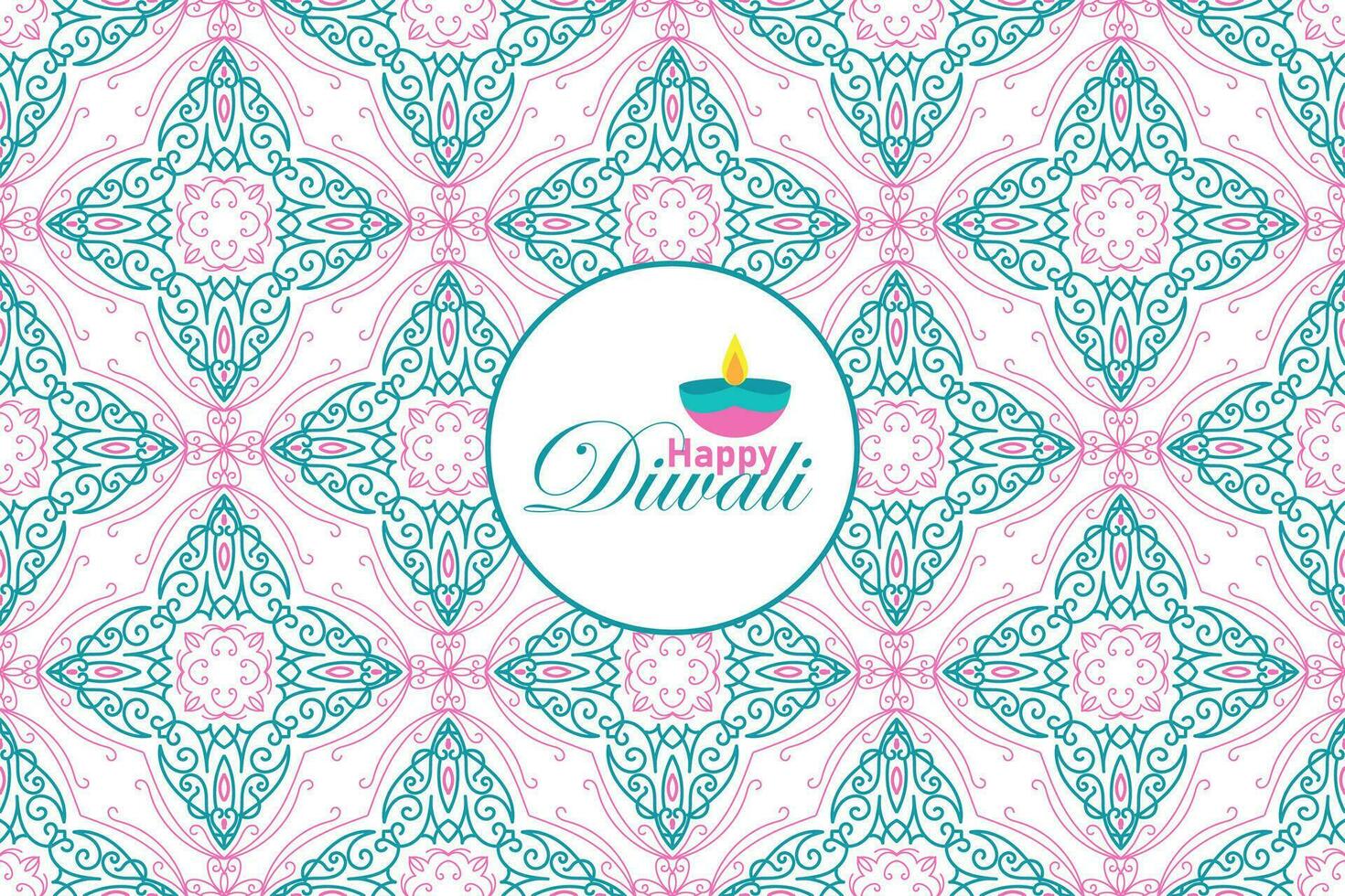 Indien Festival content diwali sans couture modèle, vacances arrière-plan, diwali fête salutation carte, vecteur illustration conception.