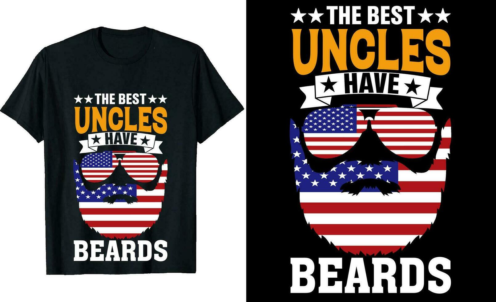 meilleur oncles avoir barbes marrant oncles longue manche T-shirt ou oncles t chemise conception ou barbes T-shirt conception vecteur