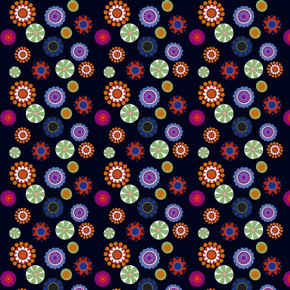 rétro floral ancien textile impression vecteur