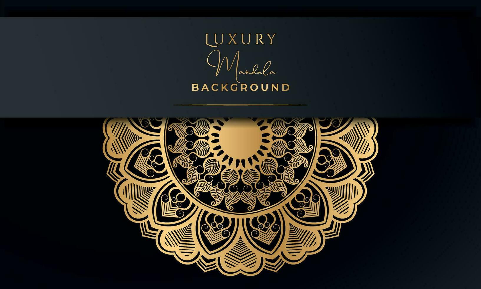 luxe mandala Contexte avec d'or modèle style ornement élégant invitation mariage carte, invitation, toile de fond, luxe style vecteur illustration conception.