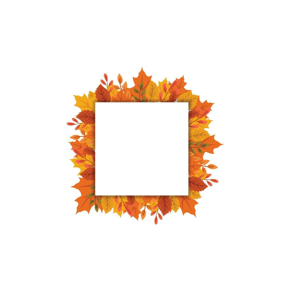 l'automne carré Cadre vecteur conception