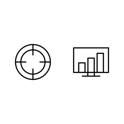 Ensemble d&#39;icônes d&#39;optimisation de moteur de recherche vecteur référencement