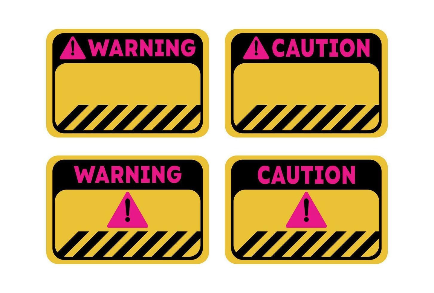 avertissement signe, Vide avertissement signe symbole, mise en garde signe avec à être prudent signe vecteur illustration.