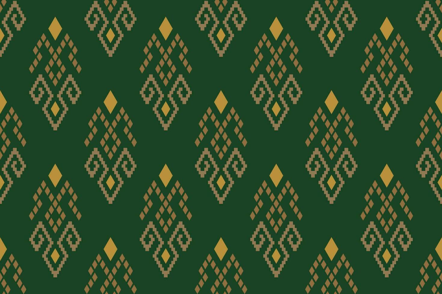 vert traverser point coloré géométrique traditionnel ethnique modèle ikat sans couture modèle frontière abstrait conception pour en tissu impression tissu robe tapis rideaux et sarong aztèque africain Indien indonésien vecteur