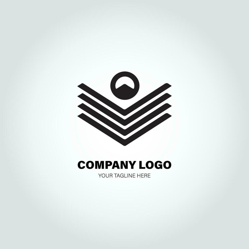 entreprise logo avec pivot formes, dans le style de minimaliste monochromatique, noir et blanc, simple, pochoir conception style vecteur