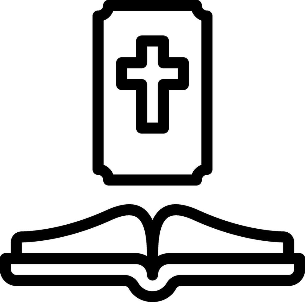 icône de ligne biblique vecteur