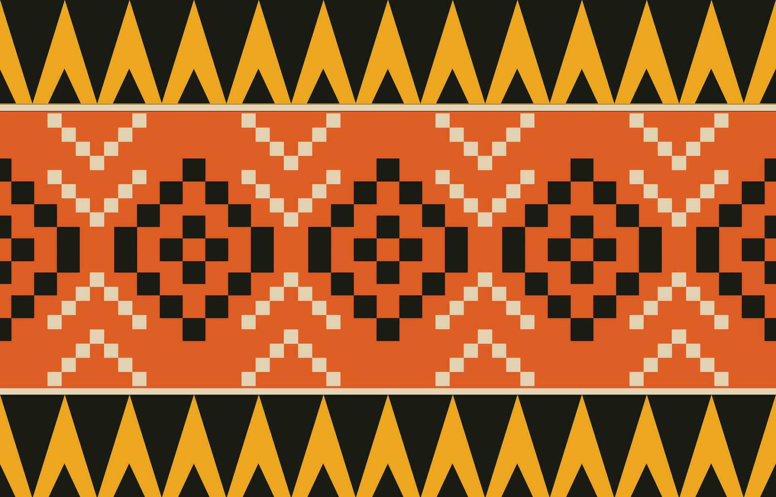 ethnique abstrait ikat art. aztèque ornement imprimer. géométrique ethnique modèle sans couture Couleur Oriental. conception pour Contexte ,rideau, tapis, fond d'écran, vêtements, emballage, batique, vecteur illustration.