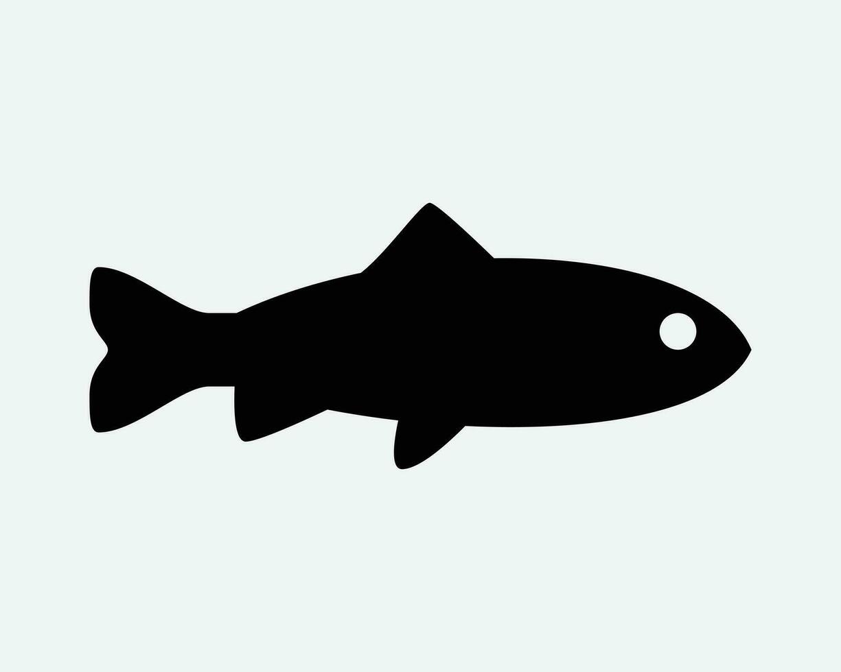 poisson icône mer océan Marin faune animal créature Fruit de mer aquatique animal de compagnie queue noir plat forme vecteur clipart graphique illustration ouvrages d'art signe symbole