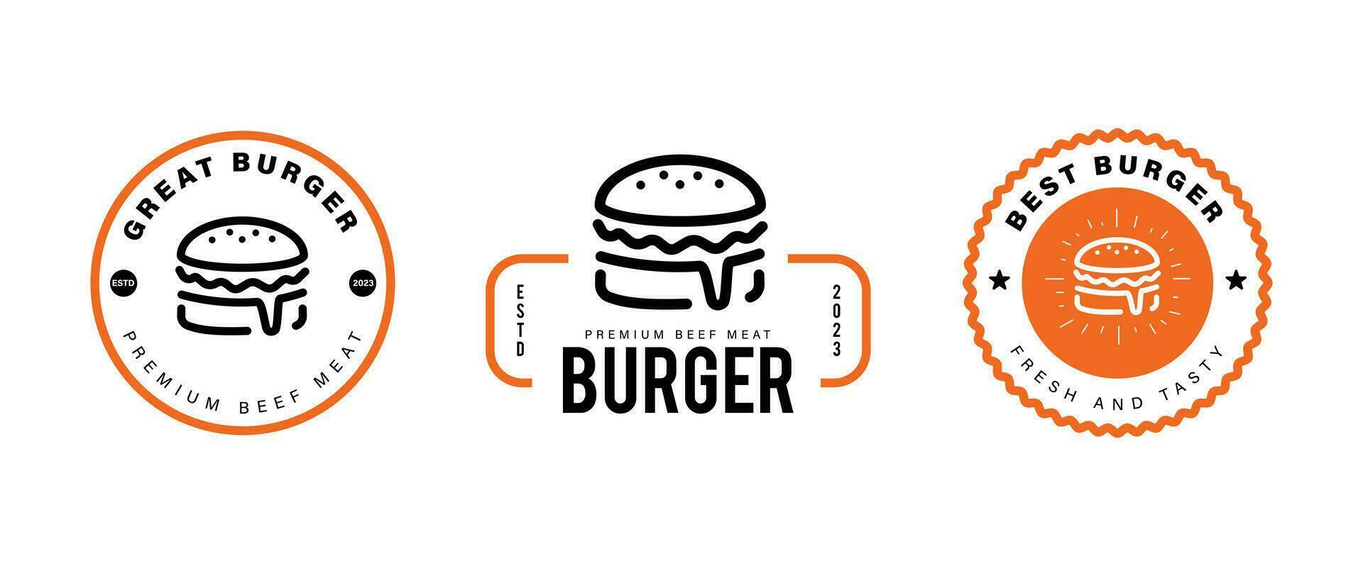 modèle de logo de hamburger vecteur