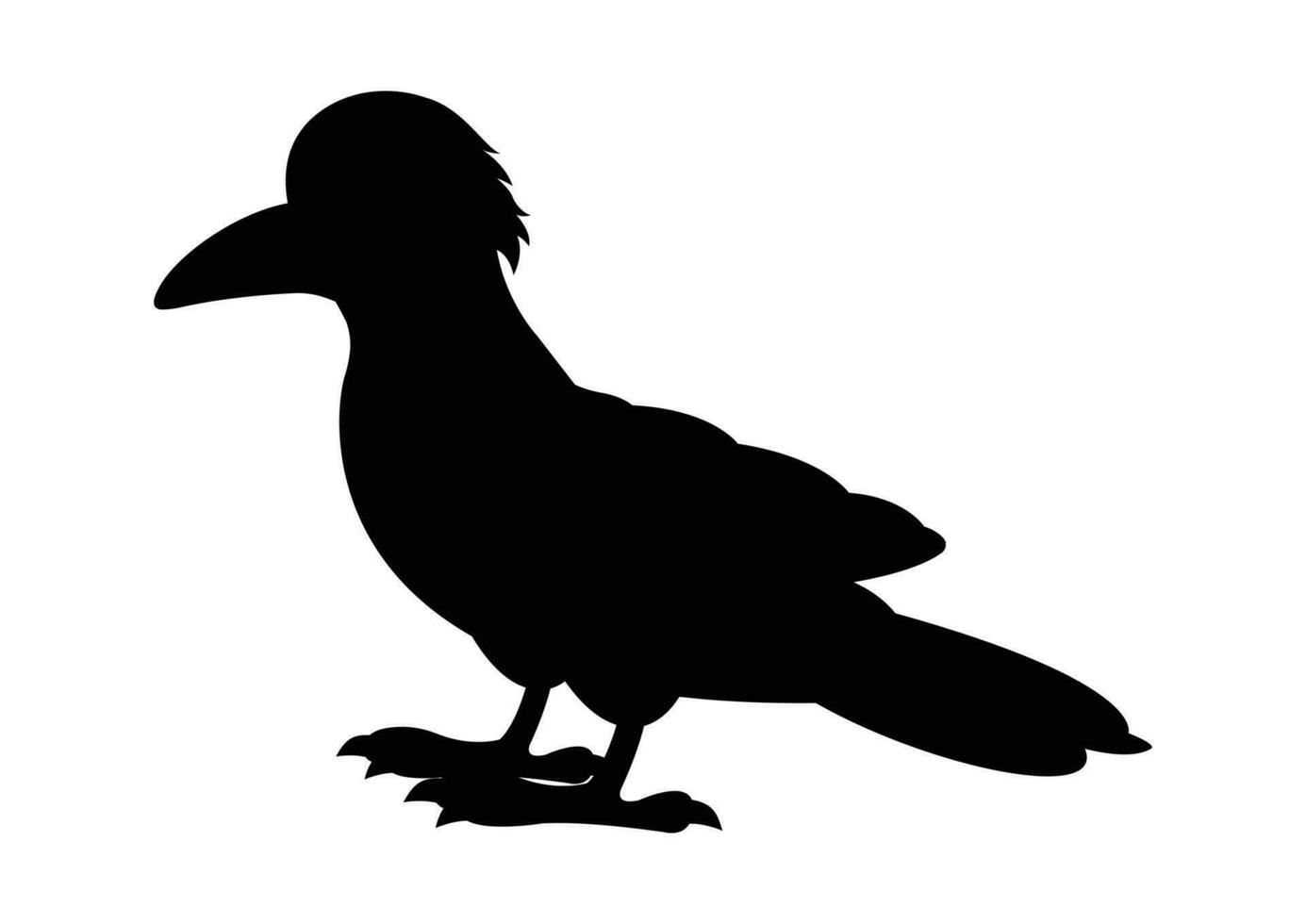 corbeau silhouette vecteur illustration sur blanc Contexte