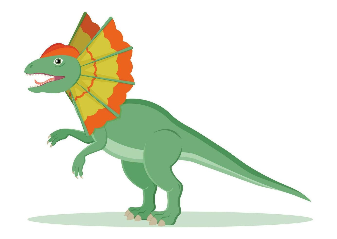 dilophosaure dinosaure dessin animé personnage vecteur illustration
