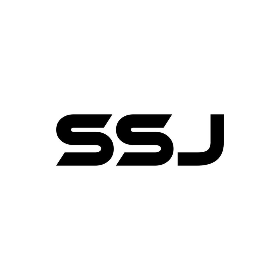 ssj lettre logo conception, inspiration pour une unique identité. moderne élégance et Créatif conception. filigrane votre Succès avec le frappant cette logo. vecteur