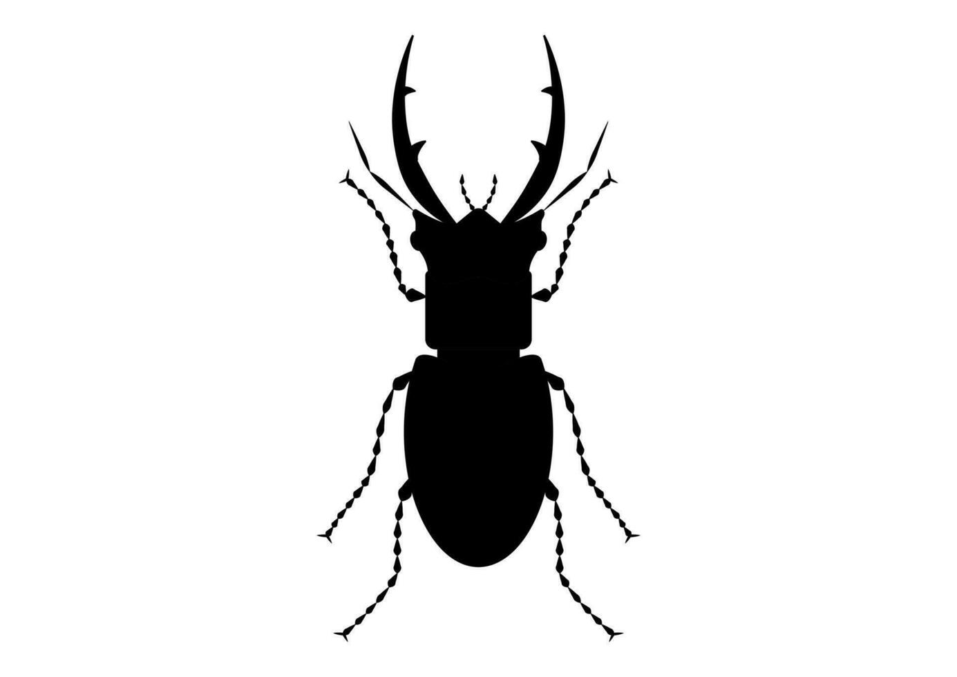 noir et blanc géant cerf scarabée clipart vecteur