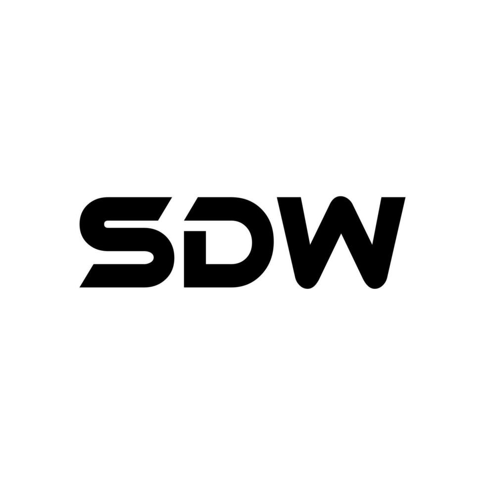 SDW lettre logo conception, inspiration pour une unique identité. moderne élégance et Créatif conception. filigrane votre Succès avec le frappant cette logo. vecteur