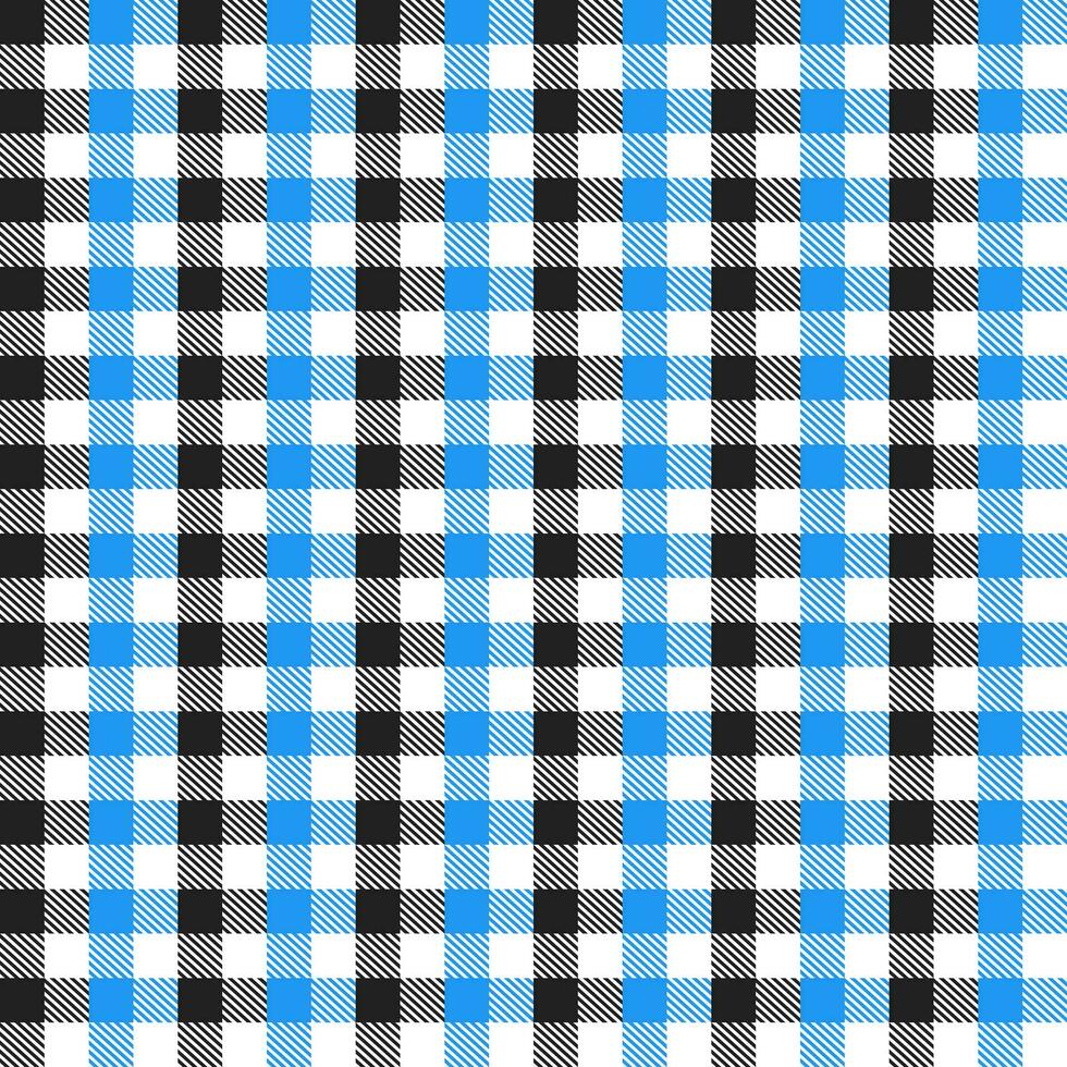 bleu et noir plaid modèle avec oblique ligne à l'intérieur Contexte. plaid modèle Contexte. plaid Contexte. sans couture modèle. pour toile de fond, décoration, cadeau emballage, vichy nappe de table, couverture. vecteur