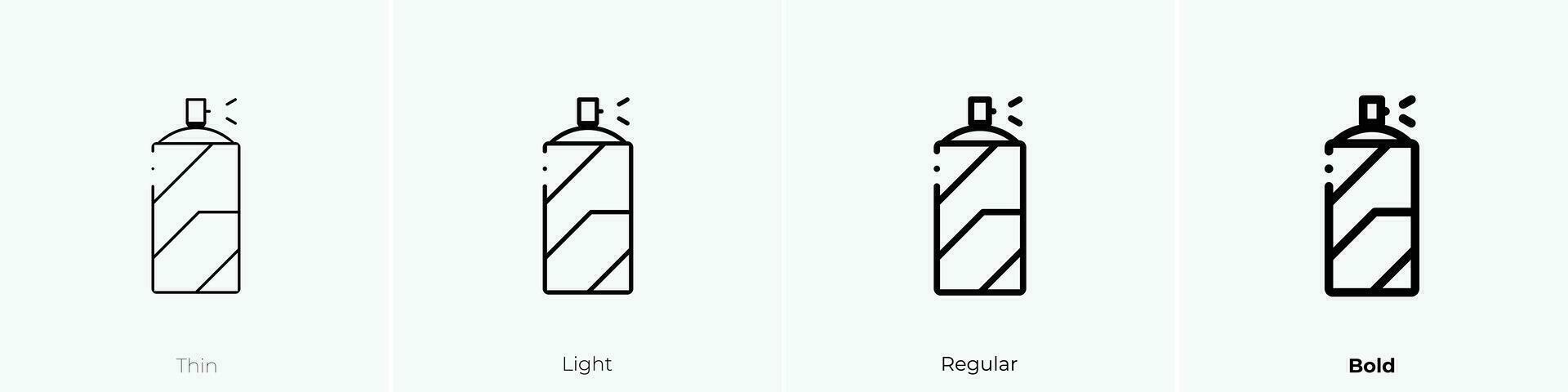 vaporisateur pouvez icône. mince, lumière, ordinaire et audacieux style conception isolé sur blanc Contexte vecteur