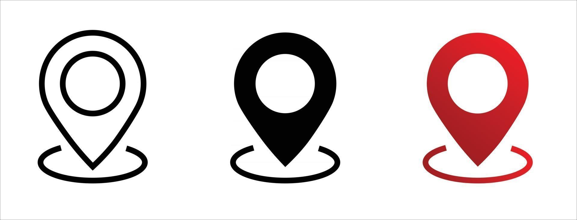 icône d'ensemble d'emplacement, logo d'emplacement vecteur