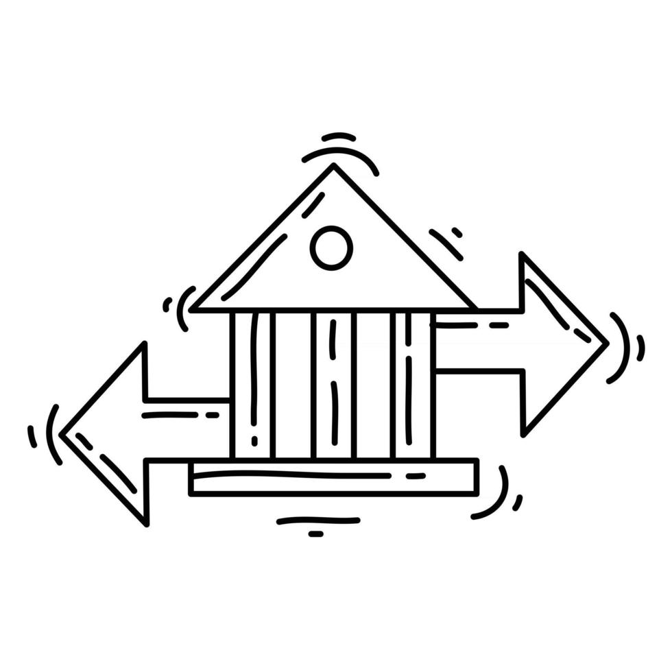 transfert de commerce électronique. jeu d'icônes dessinées à la main, contour noir, icône de griffonnage, icône vectorielle vecteur