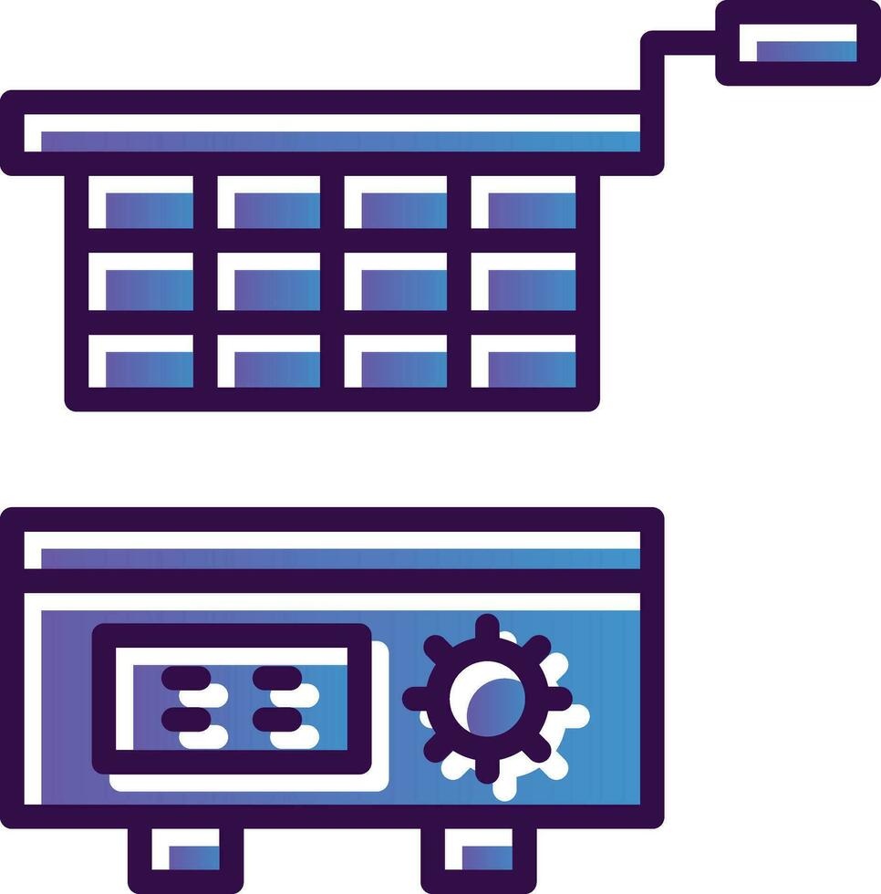 Profond friteuse vecteur icône conception