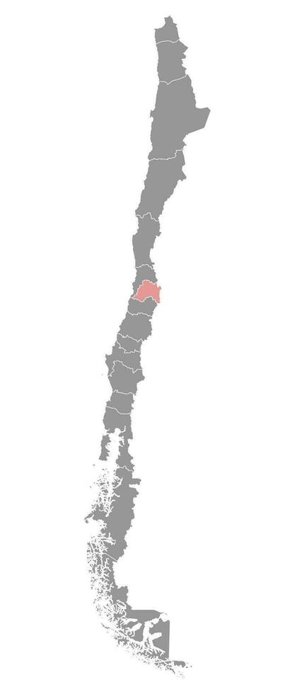 Santiago métropolitain Région carte, administratif division de Chili. vecteur