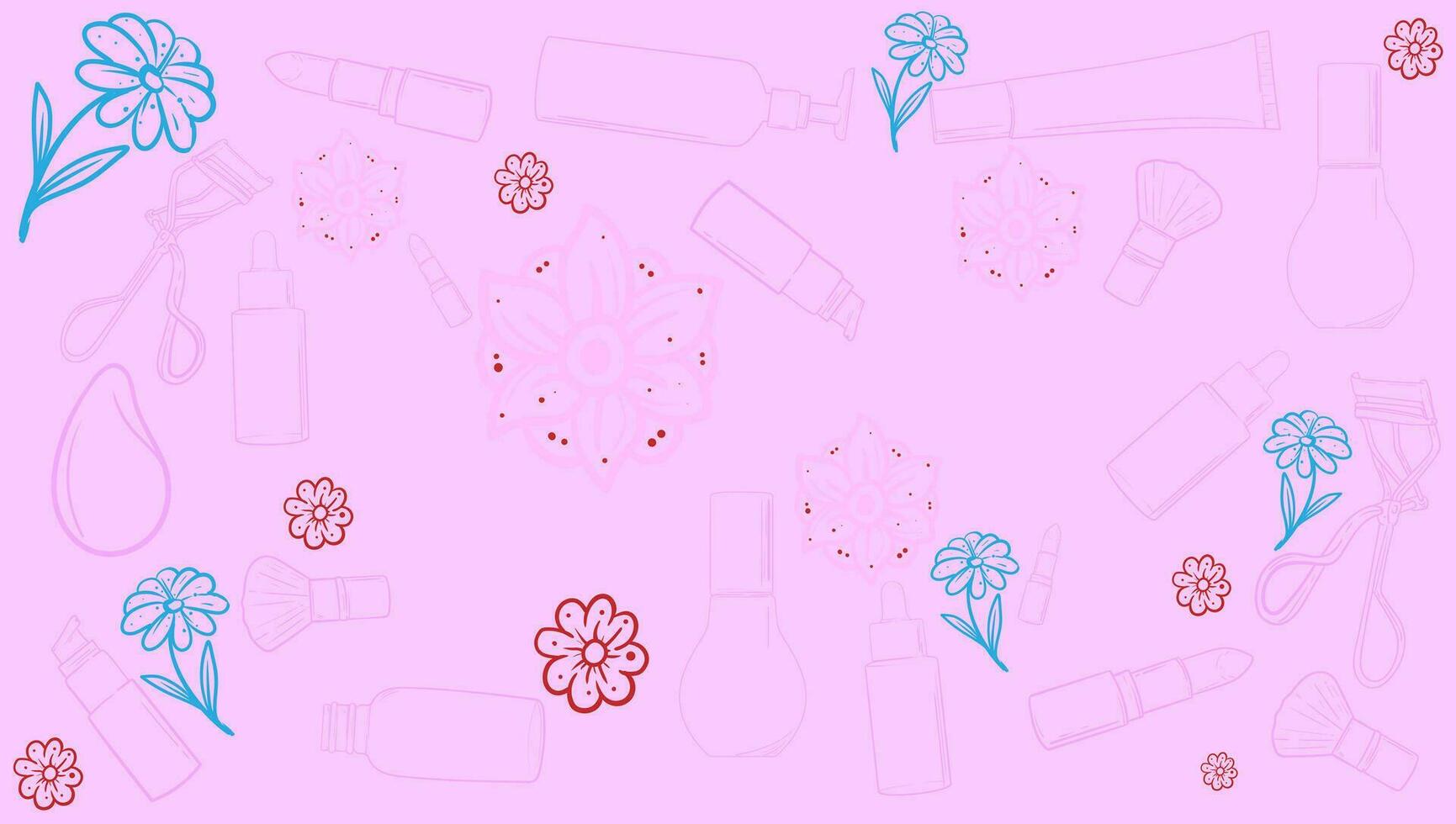 Contexte floral et cosmétique beauté minimal illustration fleur pour bannière, La publicité et promotion élégant luxe concept vecteur